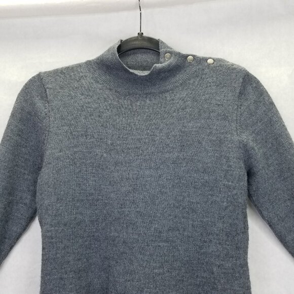 Jones New York JNY Tunic Sweater Women's M Mock Neck Merino Wool Long Sleeve - Picture 5 of 13